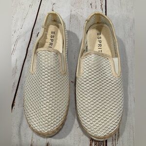 ESPRIT EMILIA WHITE MESH SLIP ONS